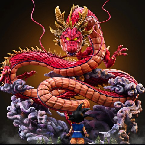 DMS影迹雕像 GT黑星红神龙 七龙珠Max场景系列第十四弹