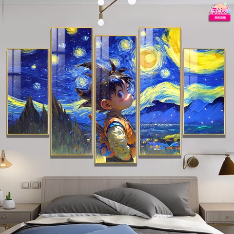 阿喵画社《梵高星空 悟空》七龙珠 异形套组装饰画鼠标垫
