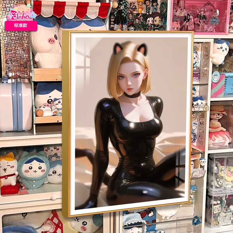 阿喵画社《猫女 18号》七龙珠 8k超大超清装饰画 官图 3